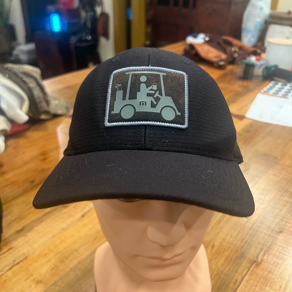 Black Men's Golf Cart Patch Cap - Unbranded